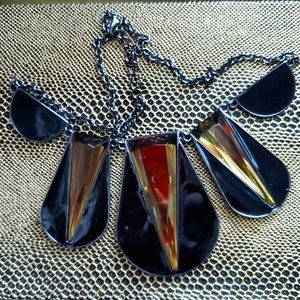 Black and gold statement necklace